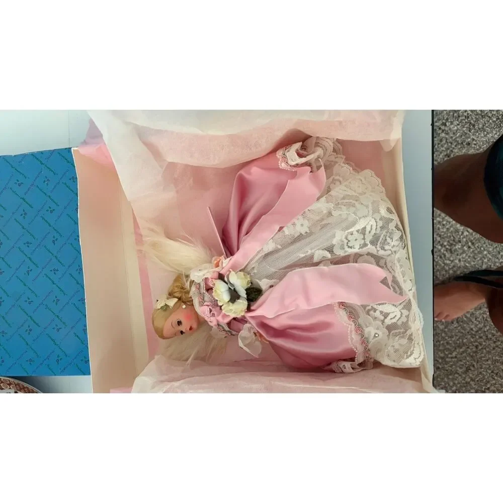 1996 Madame Alexander Guardian Angel of Love doll with box and stand
